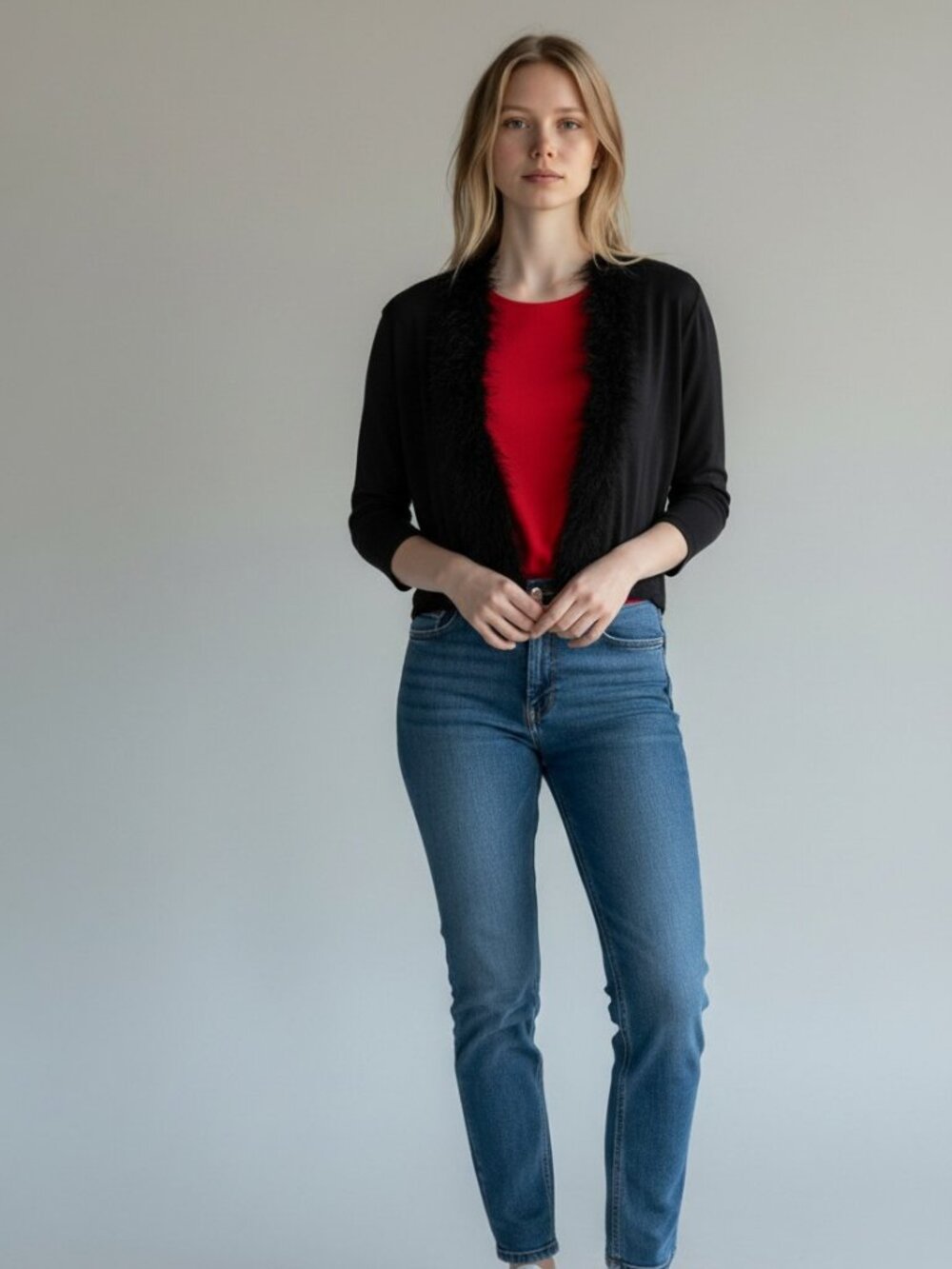 Calvin Klein Fur Jacket cover up, NWT